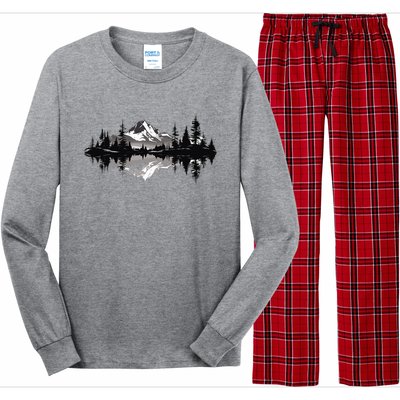 Mountain Landscape Reflection Forest Trees Outdoor Wildlife Long Sleeve Pajama Set