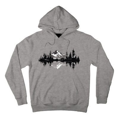 Mountain Landscape Reflection Forest Trees Outdoor Wildlife Tall Hoodie