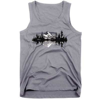 Mountain Landscape Reflection Forest Trees Outdoor Wildlife Tank Top