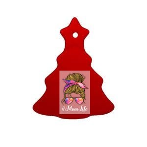 Mom Life Rainbow Sunglasses Rainbow Print Bandana Cute Gift Ceramic Tree Ornament