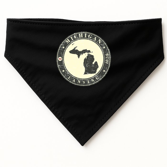 Michigan Lansing Retro USA-Made Doggie Bandana