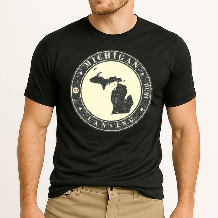 Michigan Lansing Retro Performance Shirt