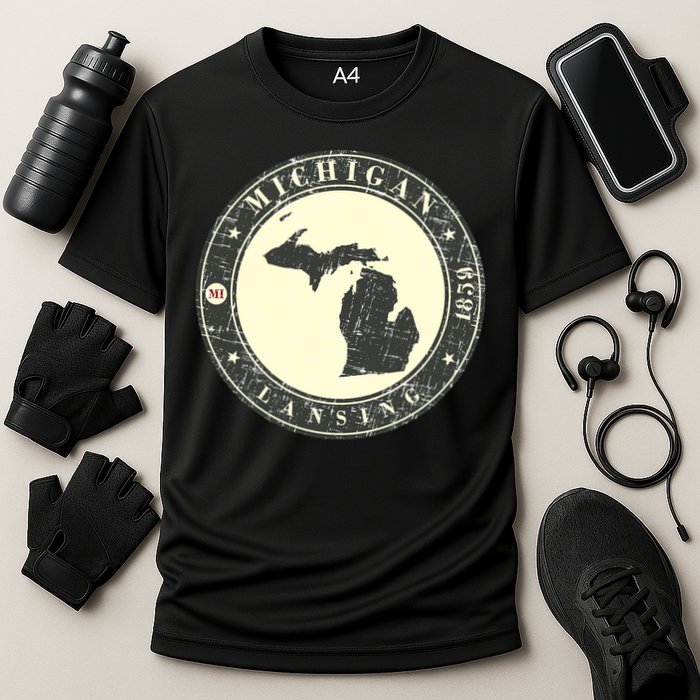 Michigan Lansing Retro Performance Shirt
