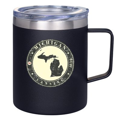 Michigan Lansing Retro 12oz Stainless Steel Coffee Mug