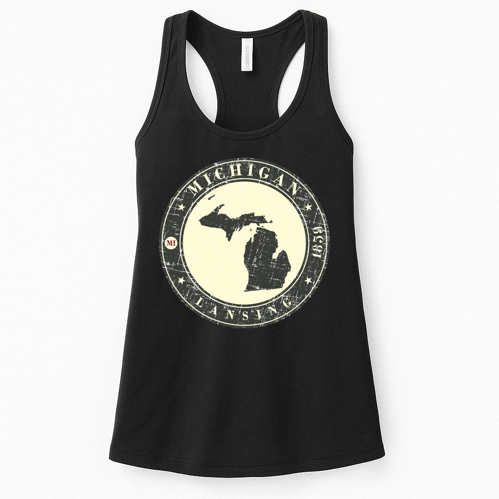 Michigan Lansing Retro Womens Tank Top