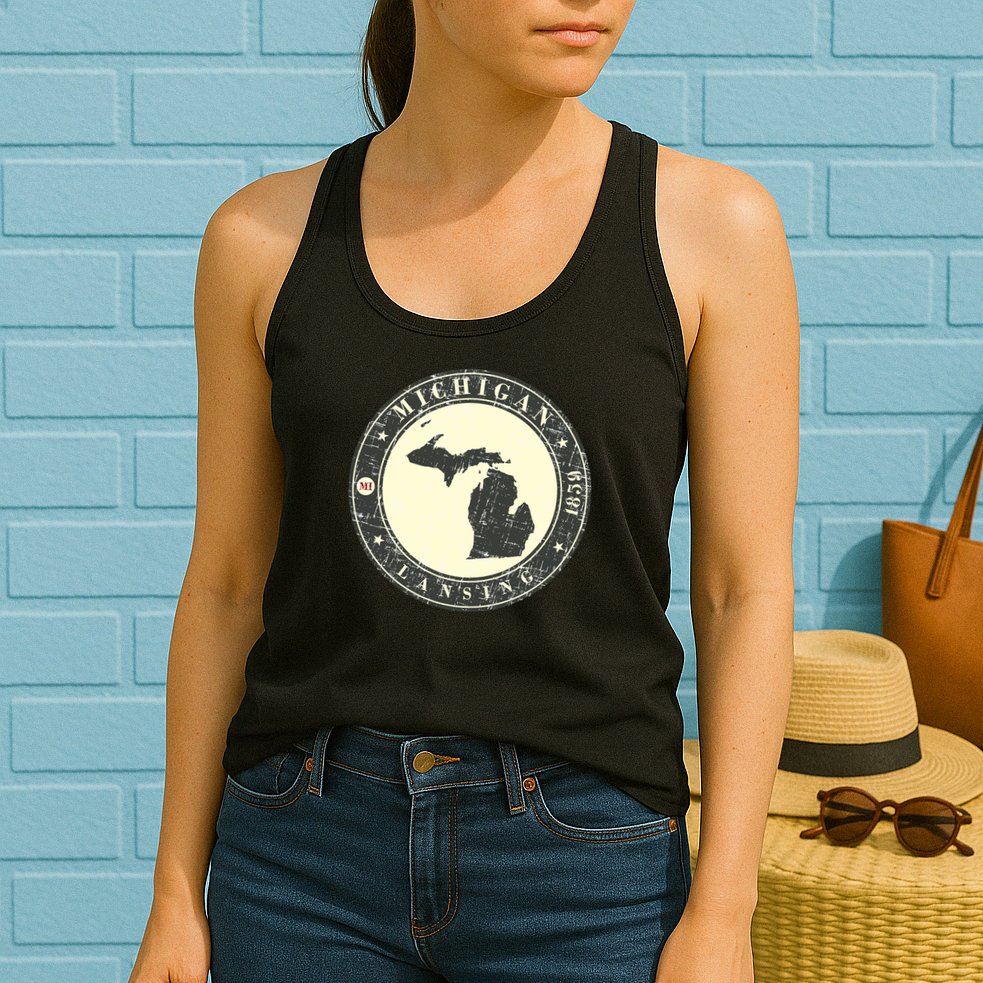 Michigan Lansing Retro Womens Tank Top