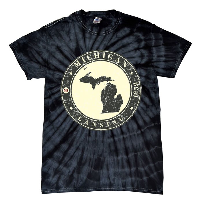 Michigan Lansing Retro Tie-Dye T-Shirt