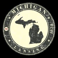 Michigan Lansing Retro Tie-Dye T-Shirt