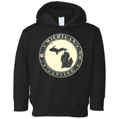 Michigan Lansing Retro Toddler Hoodie
