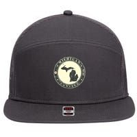 Michigan Lansing Retro 7 Panel Mesh Trucker Snapback Hat