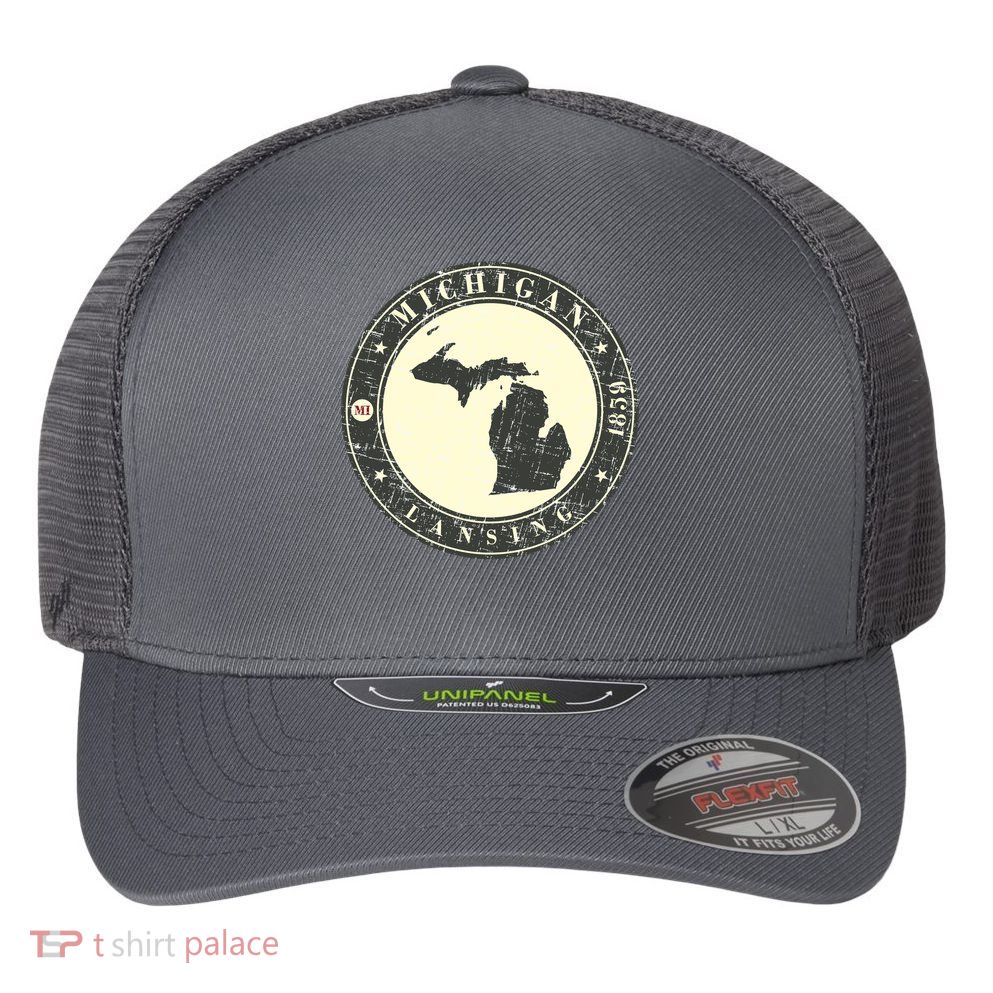 Michigan Lansing Retro Flexfit Unipanel Trucker Cap
