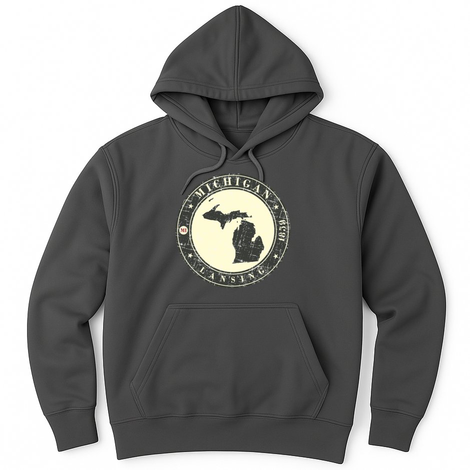 Michigan Lansing Retro Hoodie