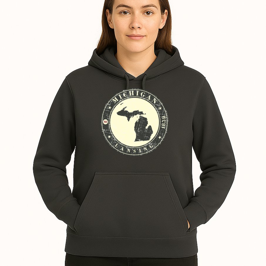 Michigan Lansing Retro Hoodie