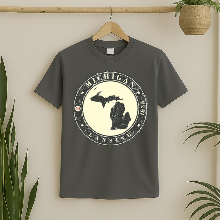 Michigan Lansing Retro T-Shirt