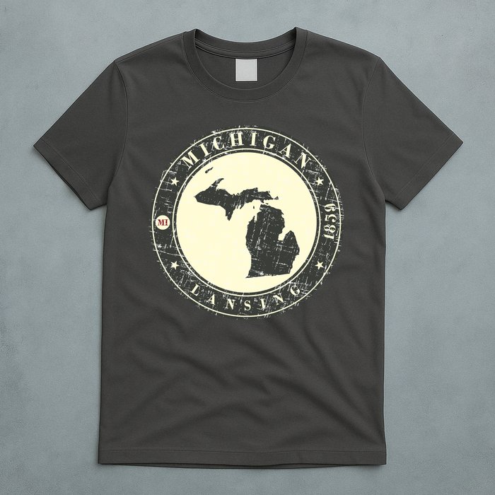 Michigan Lansing Retro T-Shirt