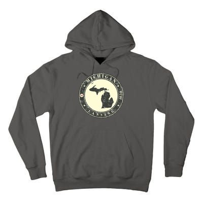 Michigan Lansing Retro Tall Hoodie