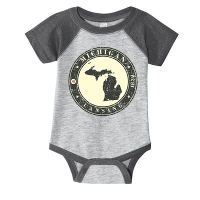 Michigan Lansing Retro Infant Baby Jersey Bodysuit