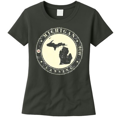 Michigan Lansing Retro Womens T-Shirt