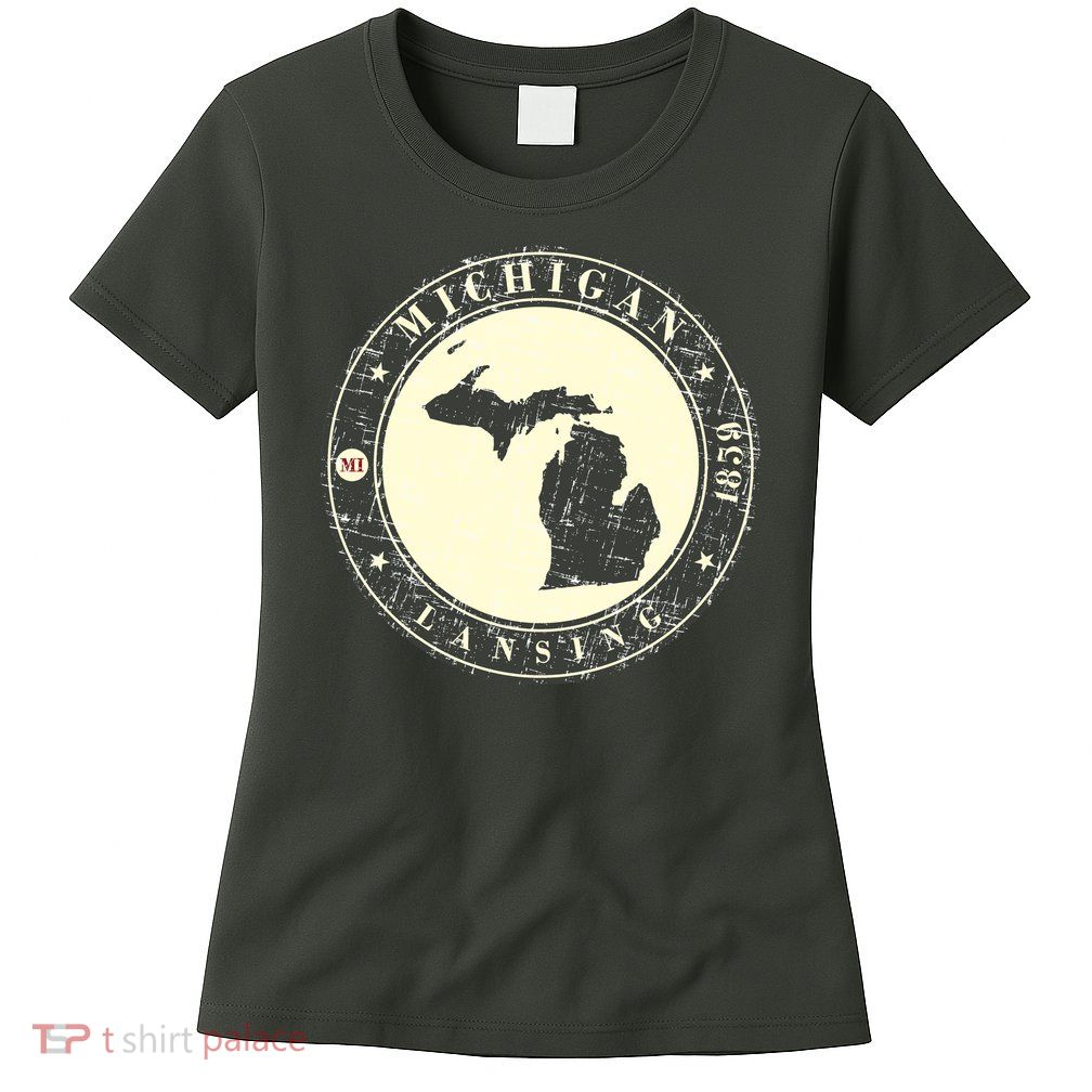Michigan Lansing Retro Womens T-Shirt
