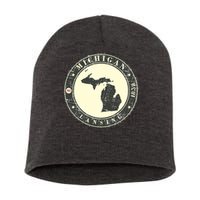 Michigan Lansing Retro Short Acrylic Beanie