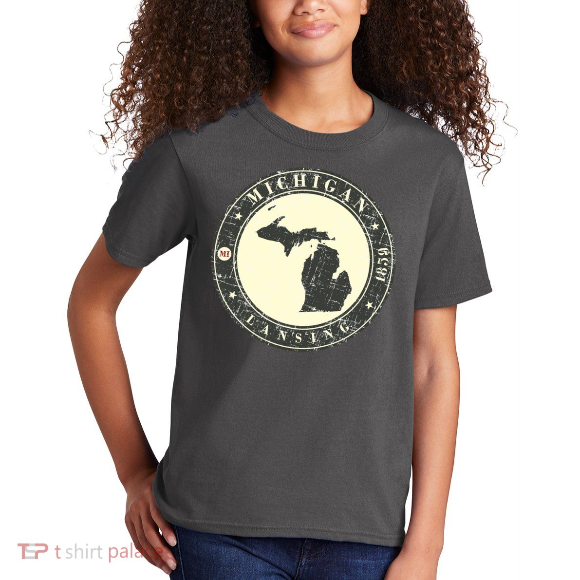 Michigan Lansing Retro Kids T-Shirt