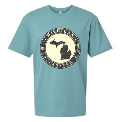 Michigan Lansing Retro Sueded Cloud Jersey T-Shirt