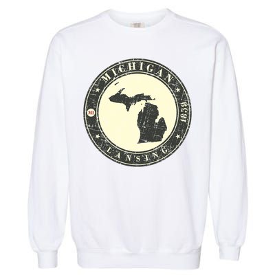 Michigan Lansing Retro Garment-Dyed Sweatshirt