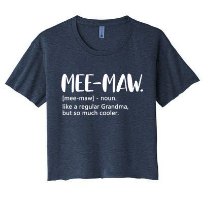MeeMaw Like Regular Grandma But Cooler Mothers Day MeeMaw Crop Top