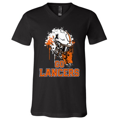 Manchester Lancers Rising Helmet Go! V-Neck T-Shirt