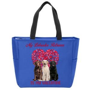 My Labrador Retriever Is My Valentine Dog Lover Valentines Gift Zip Tote Bag