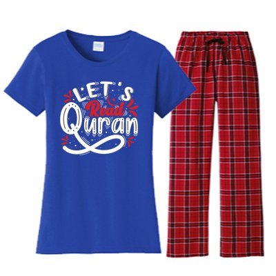 Muslim Lets Read Quran Islamic Quote Great Gift Women's Flannel Pajama Set