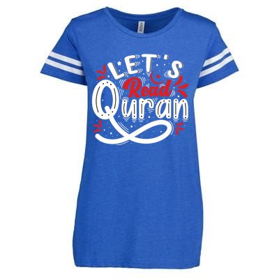 Muslim Lets Read Quran Islamic Quote Great Gift Enza Ladies Jersey Football T-Shirt