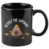 Meme Lover Respect Capybara 11oz C Handle Ceramic Mug