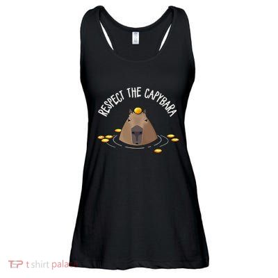 Meme Lover Respect Capybara Ladies Essential Flowy Tank