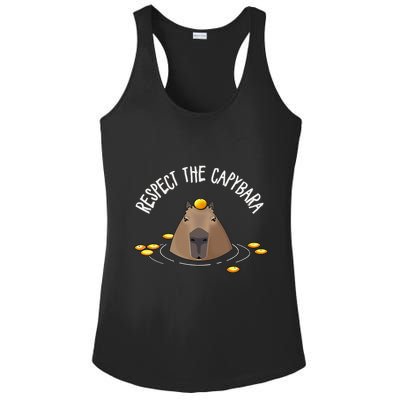 Meme Lover Respect Capybara Ladies PosiCharge Competitor Racerback Tank