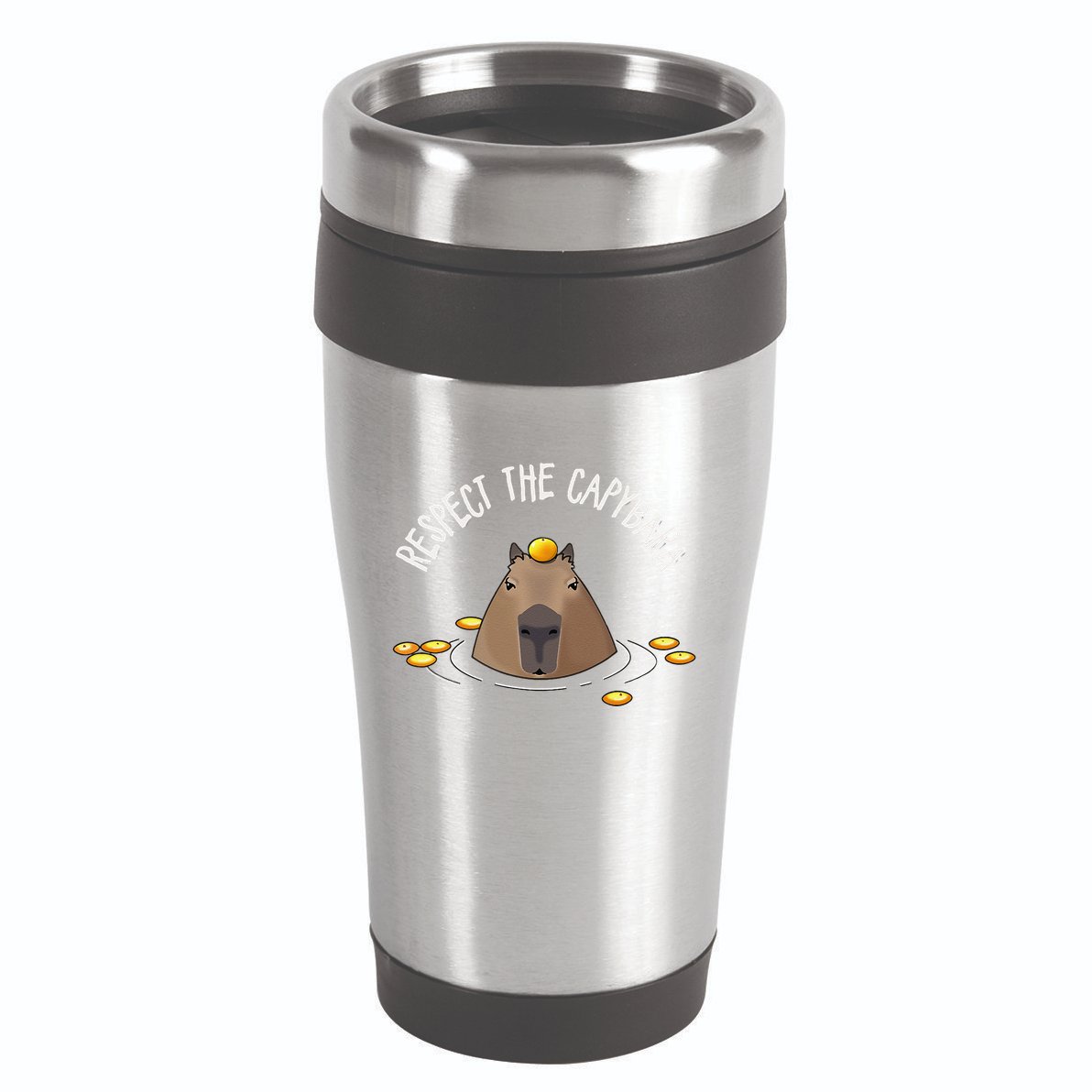 Meme Lover Respect Capybara 16oz Travel Tumbler