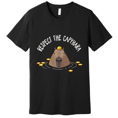 Meme Lover Respect Capybara Premium T-Shirt