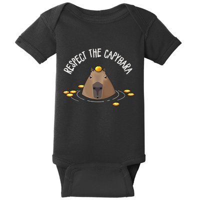 Meme Lover Respect Capybara Baby Bodysuit