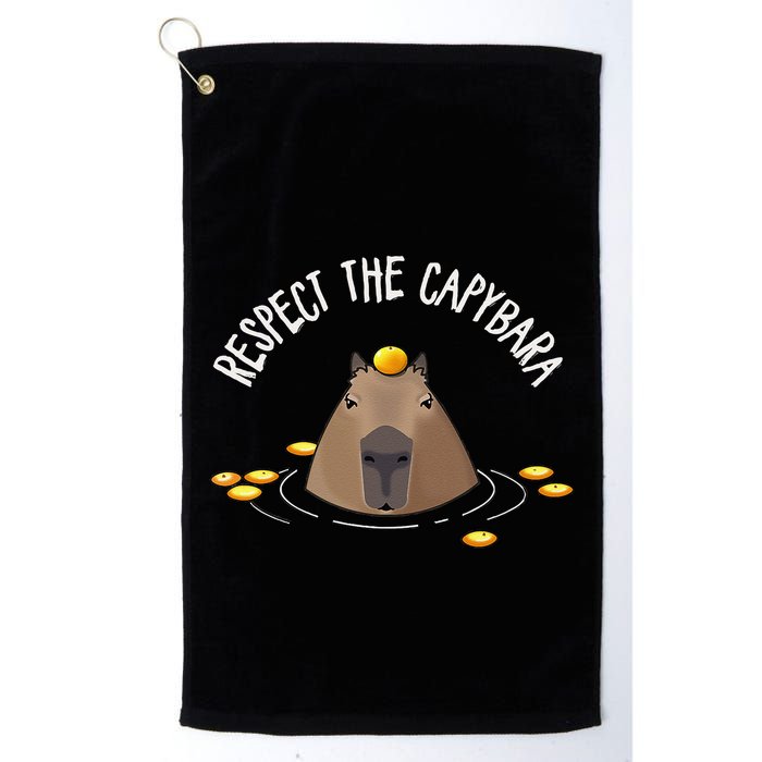 Meme Lover Respect Capybara Golf Towel