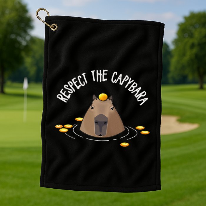 Meme Lover Respect Capybara Golf Towel