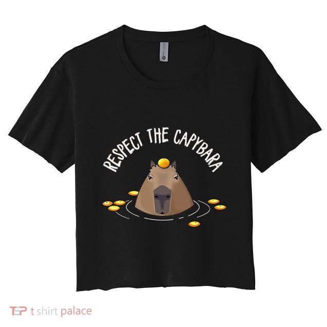 Meme Lover Respect Capybara Crop Top