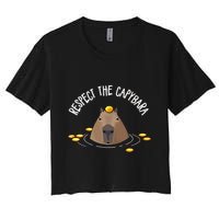 Meme Lover Respect Capybara Women's Crop Top Tee