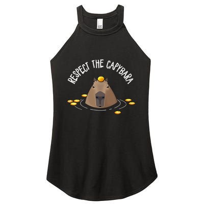 Meme Lover Respect Capybara Women's Perfect Tri Rocker Tank