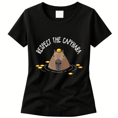Meme Lover Respect Capybara Womens T-Shirt