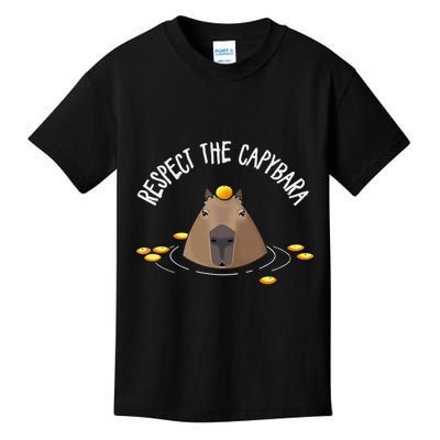 Meme Lover Respect Capybara Kids T-Shirt