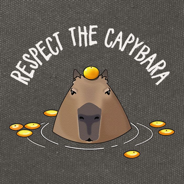 Meme Lover Respect Capybara Cotton Canvas Backpack