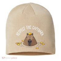 Meme Lover Respect Capybara Sustainable Beanie