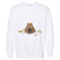 Meme Lover Respect Capybara Garment-Dyed Sweatshirt
