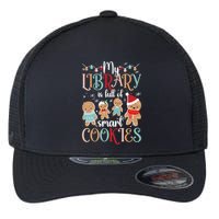 My Library School Librarian Christmas Librarian Xmas Party Cute Gift Flexfit Unipanel Trucker Cap