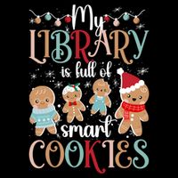 My Library School Librarian Christmas Librarian Xmas Party Cute Gift Flexfit Unipanel Trucker Cap